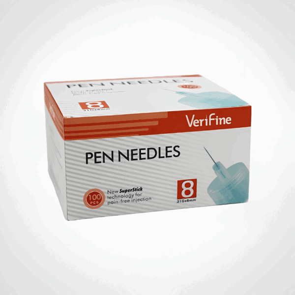 Aiguille pour Stylo Insuline VERIFINE 8mm boite 100