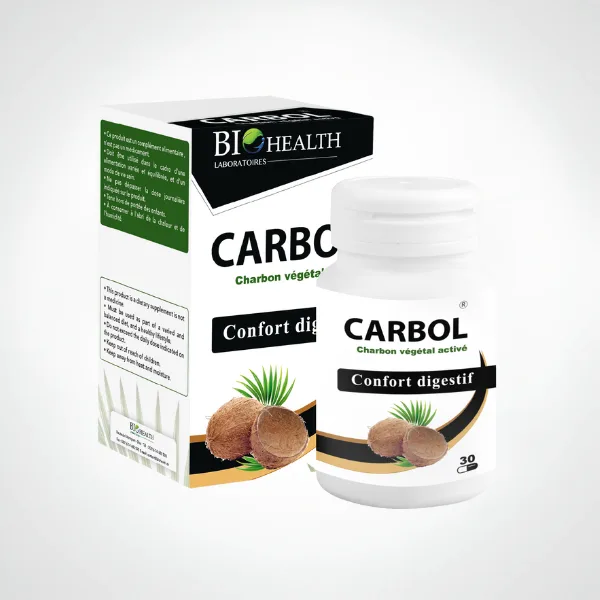 Carbol Confort digestif BIOHEALTH 30 capsules