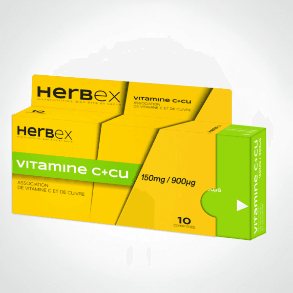 HERBEX Vitamine C+CU 10 comprimes