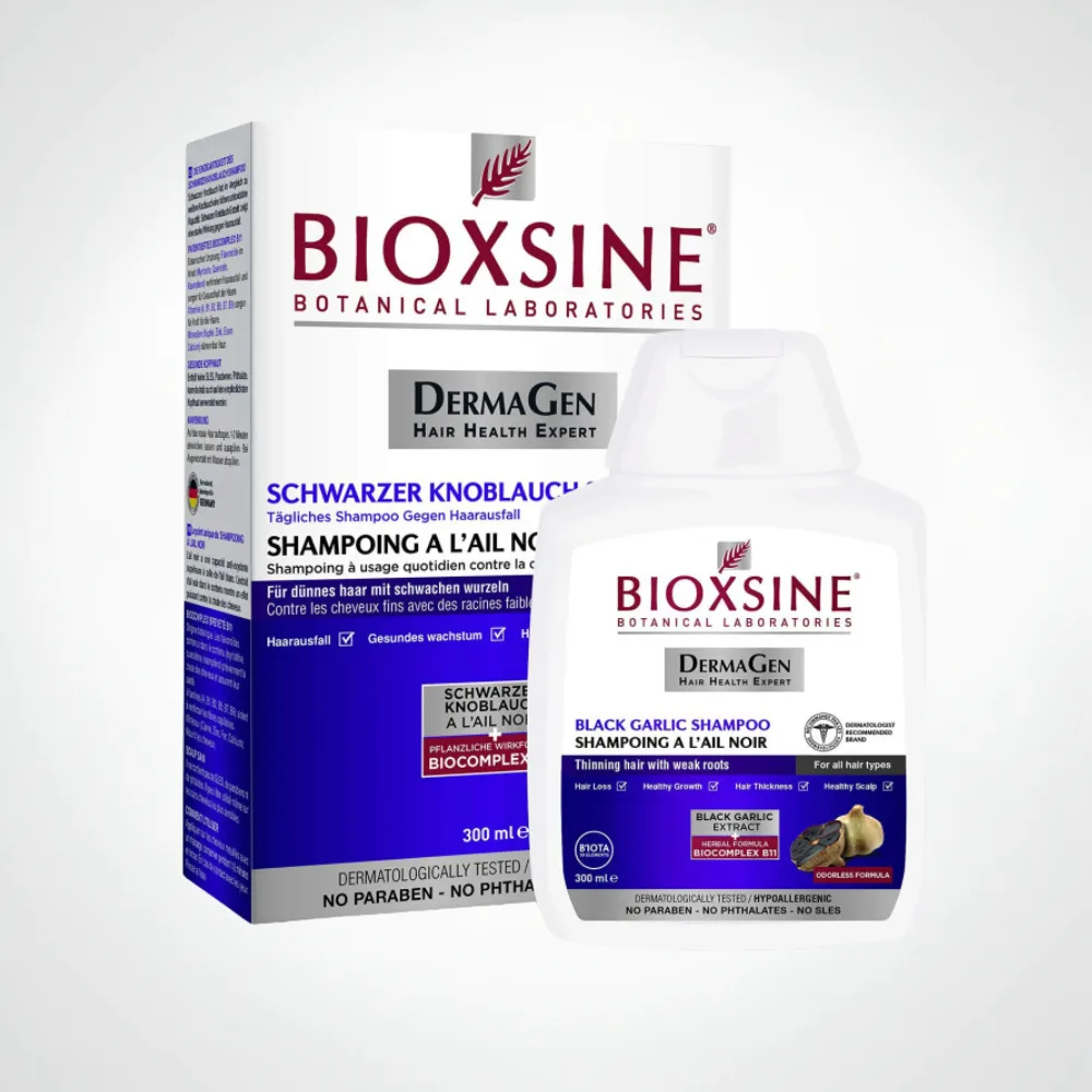 BIOXSINE Shampooing Anti-Chute à l'Ail Noir 300ml