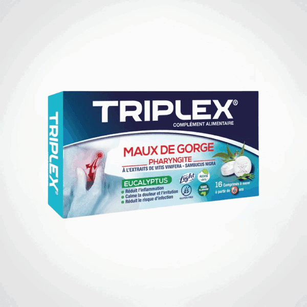 Triplex Maux de gorge Eucaliptus16 pastilles
