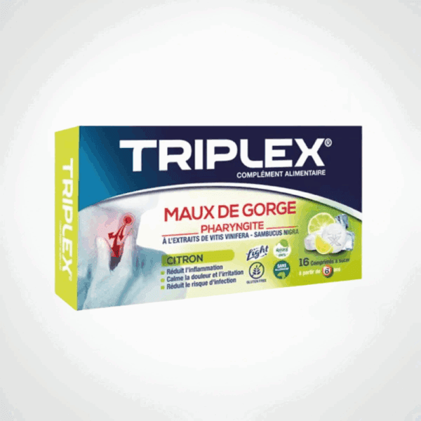 Triplex Maux de gorge citron 16 pastilles