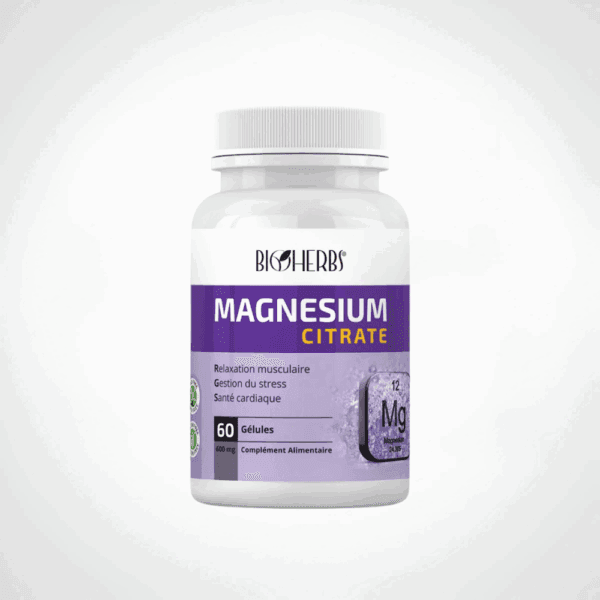 BIOHERBS MAGNÉSIUM CITRATE 60 GELULES