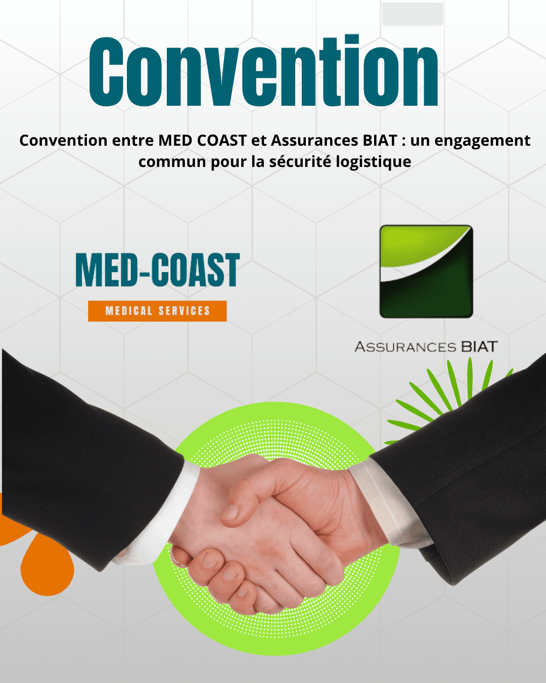 Convention entre MED COAST et Assurances BIAT