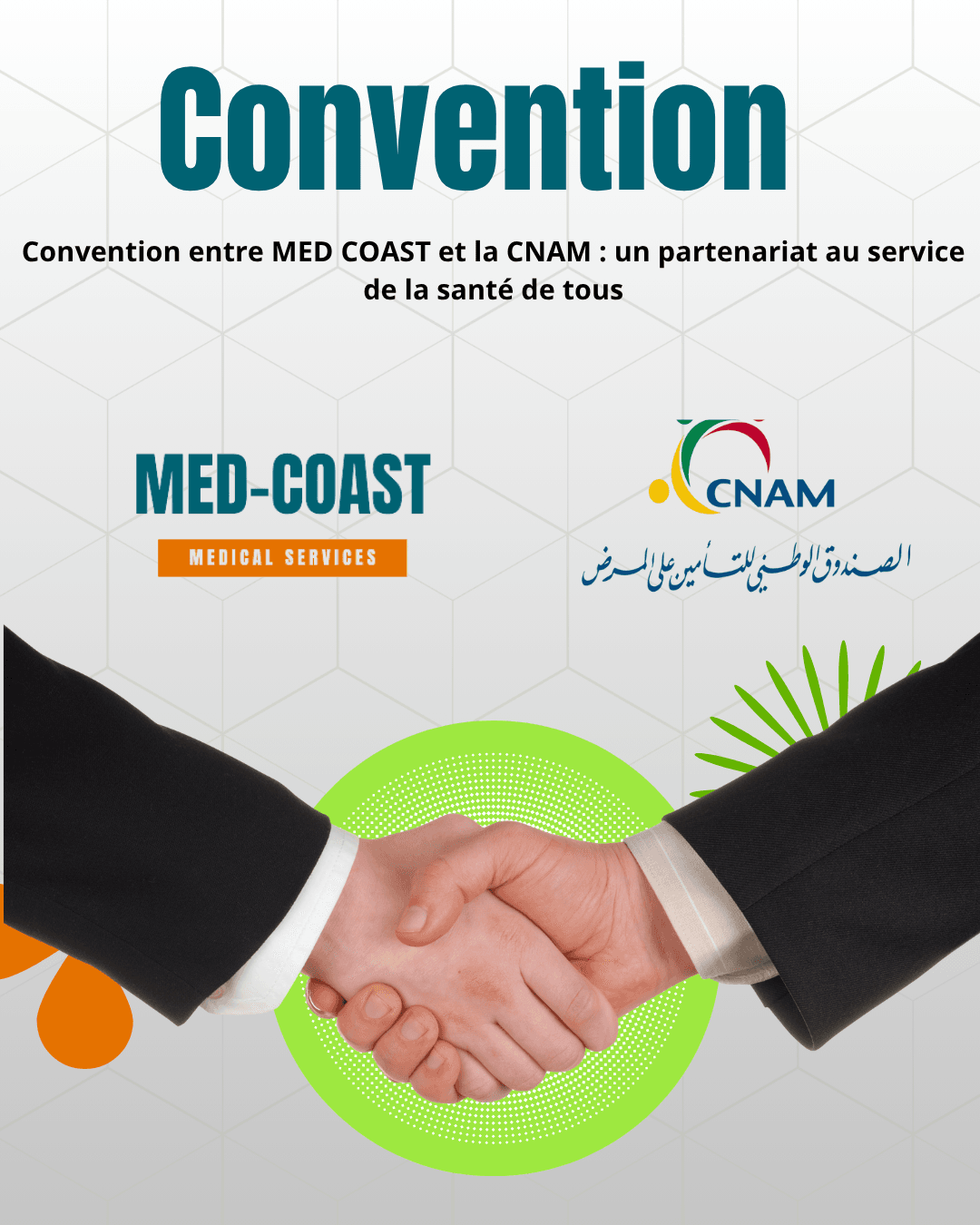 Convention entre MED COAST et la CNAM