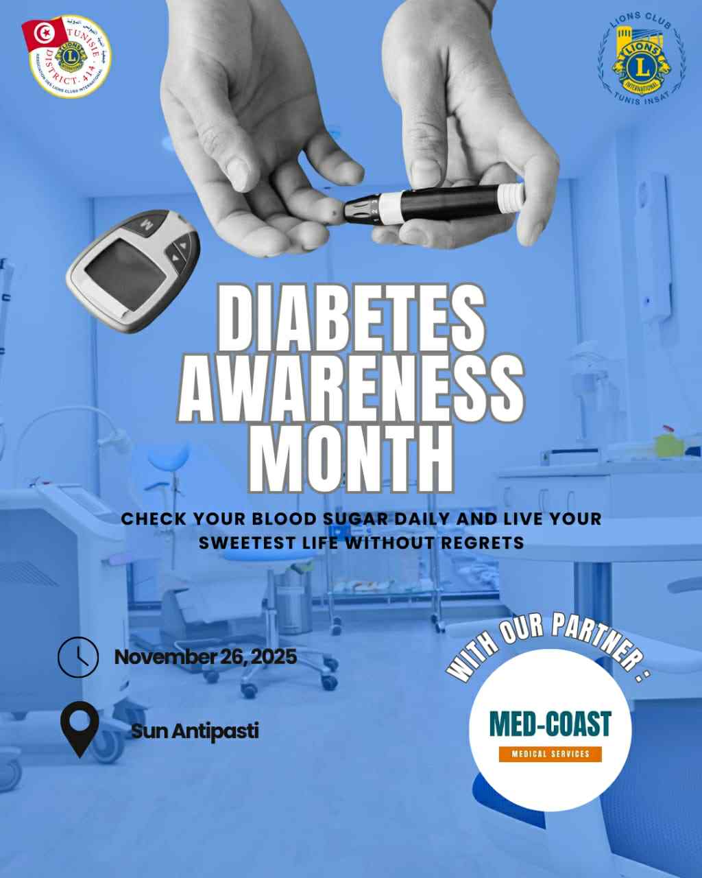 Med Coast a eu l’honneur de soutenir l’association Lions INSAT Tunisie