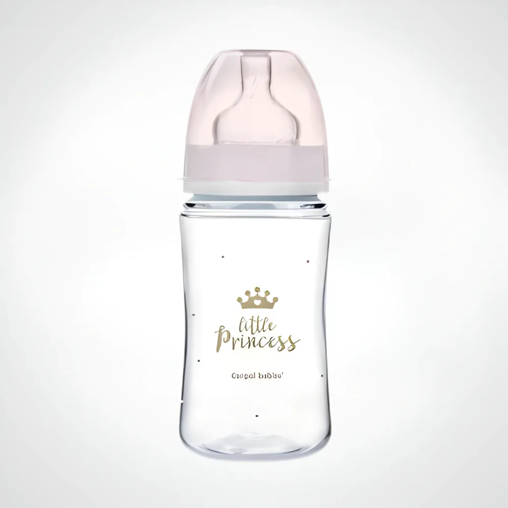 CANPOL BABIES BIBERON ANTICOLIQUE COL LARGE ROSE 240ML