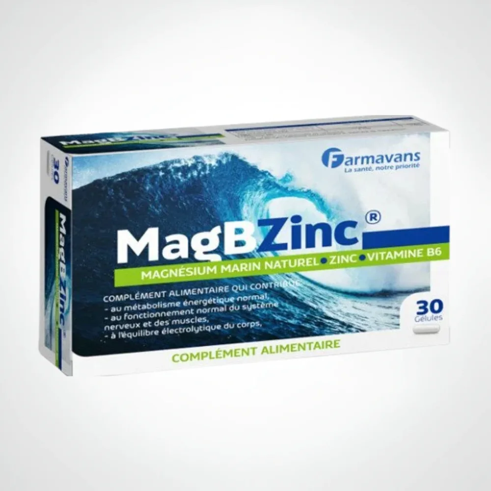 MAGBZINC MAGNESIUM MARIN ZINC VIT B6 30 GELULES